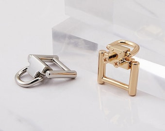 Bag Side Hanging D Rings 2pcs 16MM, Side Ring Buckles, Side Chain Hooks Clamp Rivet Screw Buckles