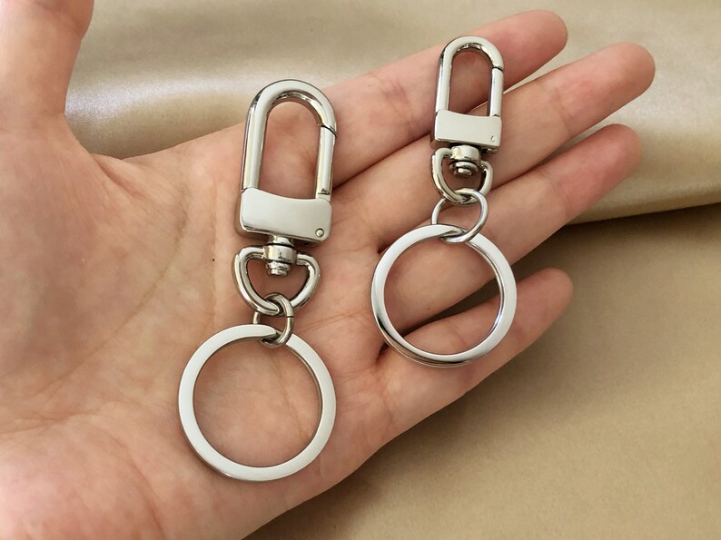 Keyring With Swivel Clasp Key Fob Hardware Polished Etsy UK