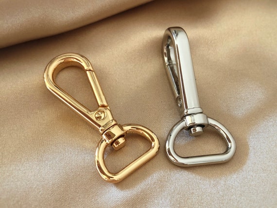 Polished U Shape Swivel Clasp with Jump Ring, Lobster Clasp Keychain  Hardware