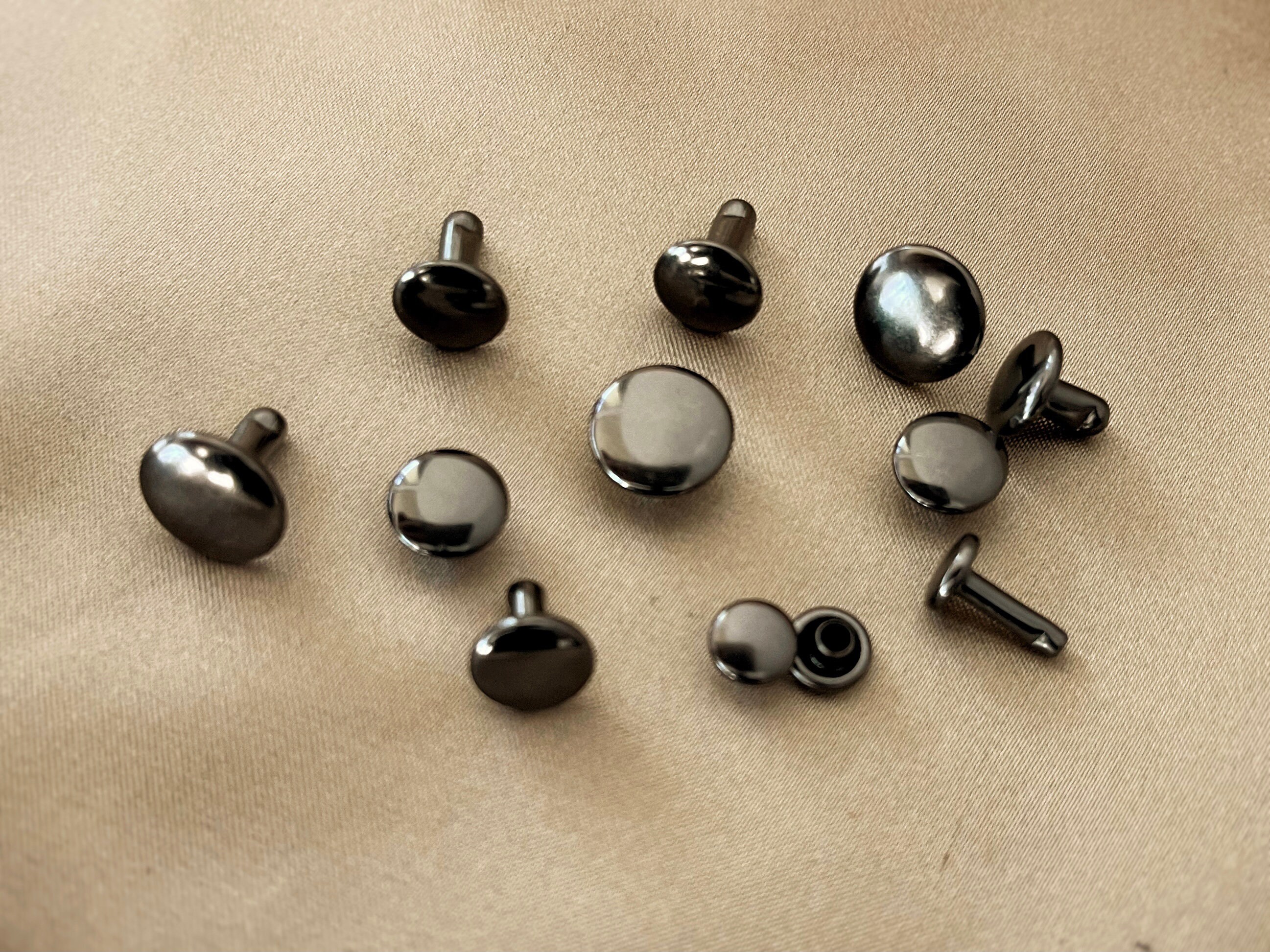 Brass Double Cap Rivets High Quality Antirust Metal Studs Etsy Australia