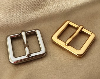 Strap Buckle Metal Buckle, 18mm Inner Width Gold Nickel, Centre Bar Buckle, Pin Buckle
