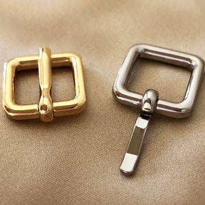 Strap Buckle Pin Buckle, 12.6mm Inner Width Gold Nickel Metal Buckle, Centre Bar Buckle,
