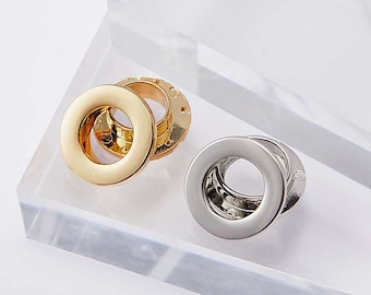 5/10 Set di occhielli metallici, diametro interno 9 mm, 10 mm, 12 mm