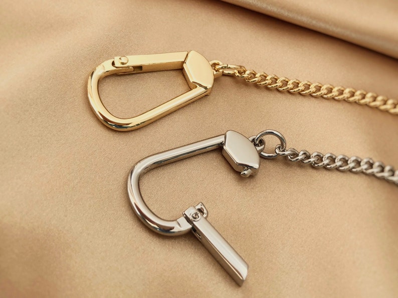 Polished Clasp With Chain Keychain Hardware Lanyard Clasp Etsy