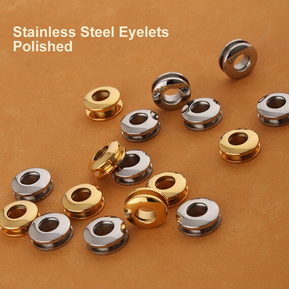 SCREW EYELETS GROMMETS 6.5mm Inside Polished Stainless Steel Etsy