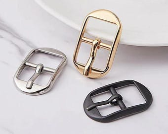Bag Strap Pin Buckle: 10mm Metal Centre Bar Buckle