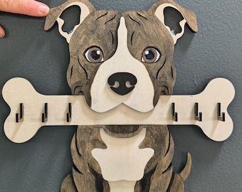 Portachiavi/portachiavi Pitbull realizzato al laser