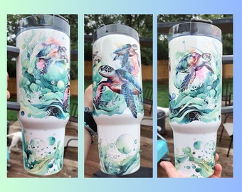 40oz Turtle Tumbler Sublimation file