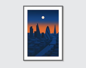 Impression paysage urbain de Londres