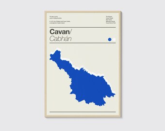 County Cavan Minimalist Ireland Print