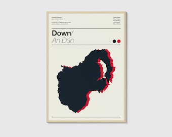 County Down Minimalist Ireland Print