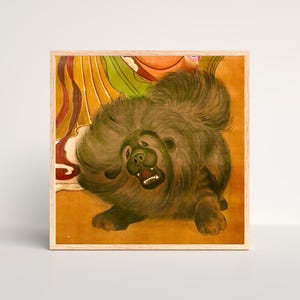 Chaochao, Dog, Puppies, Fine Art Print, Young Empress, Chinese Watercolor, Animal Print, AAPI, Asian Gift, Asian Holiday