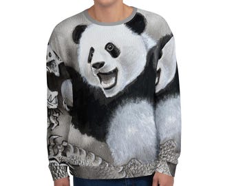 Sudadera unisex con diseño de panda chino y perla de Dragon Ball