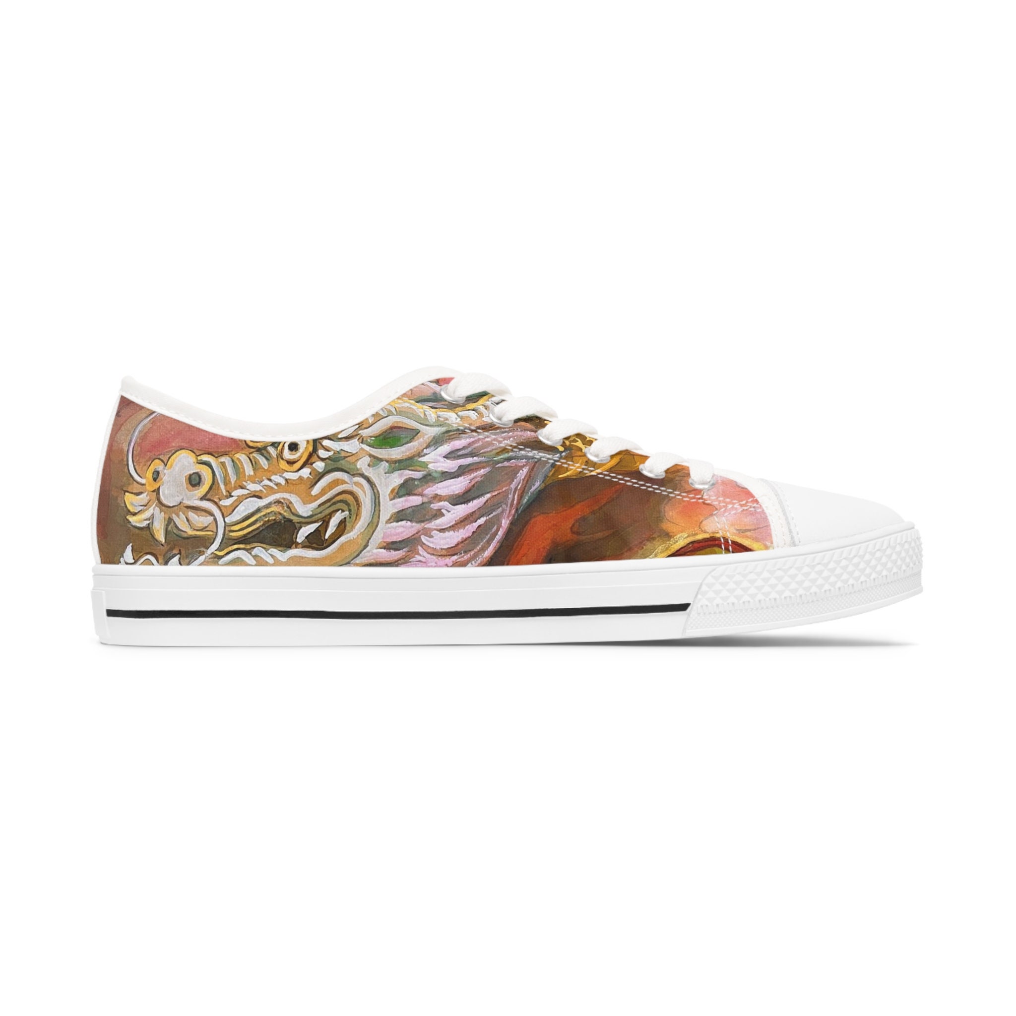 Red Oriental Chinese Dragon Men's High Top Shoes