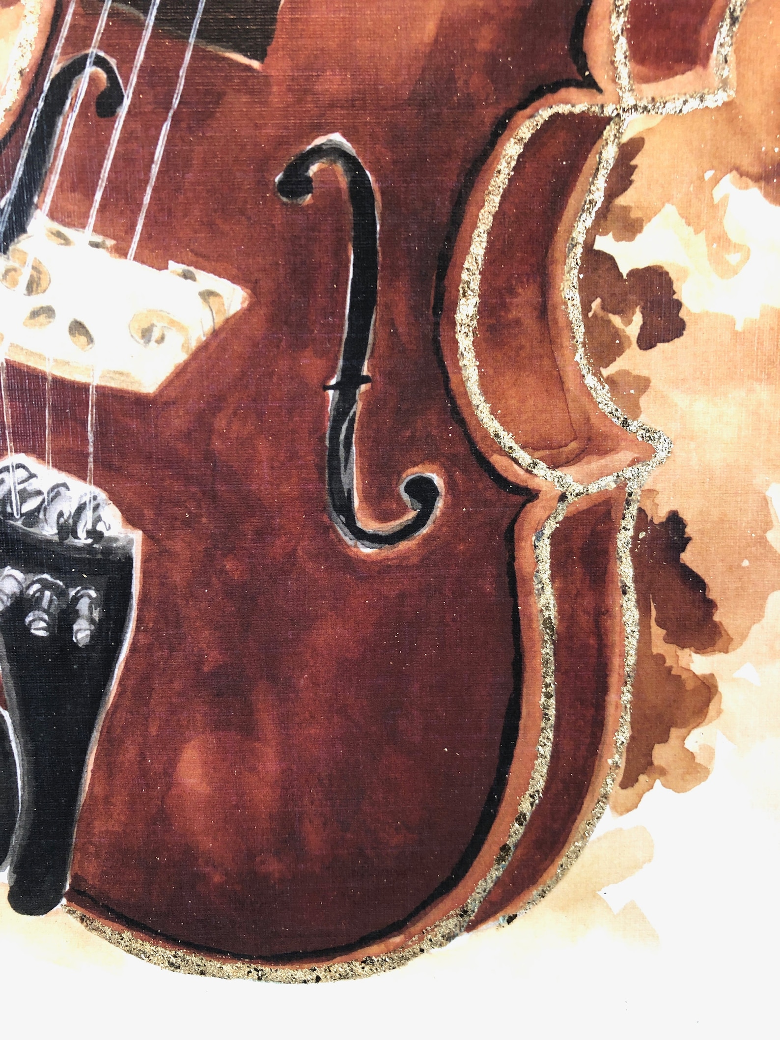 Viola Instrument Art Violin Artwork Neutral Colored Artwork Etsy