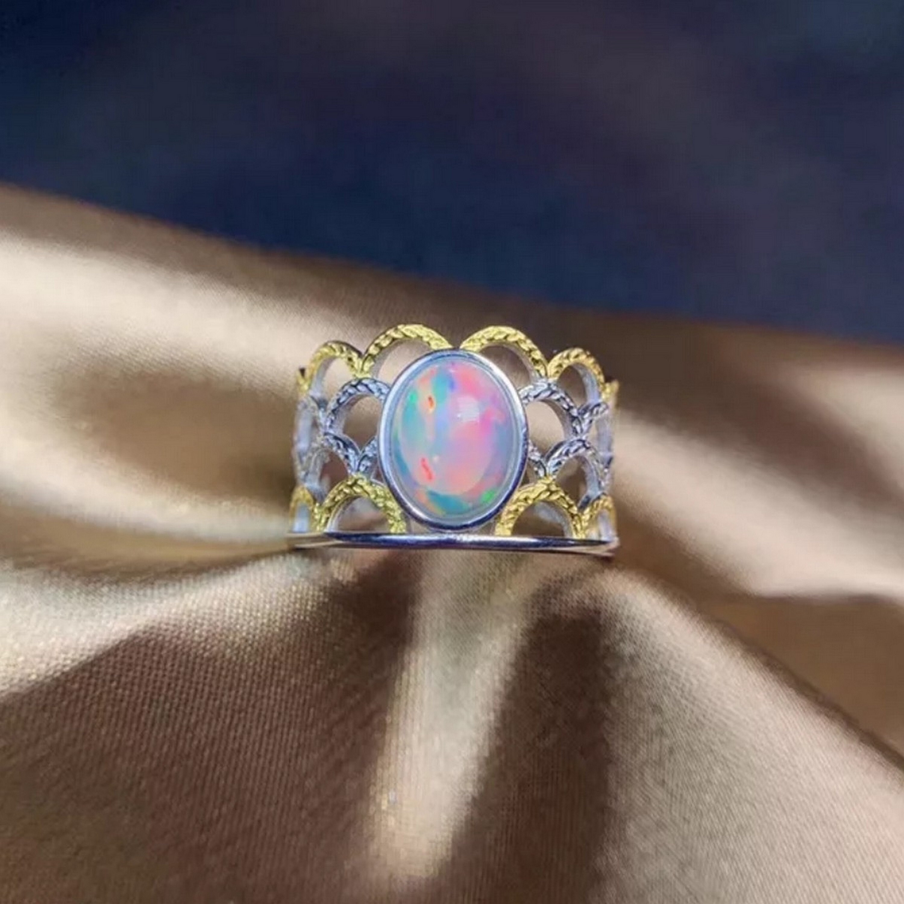 Fire Opal Ring for Men in 925 Sterling Silver AAA Quality Etsy