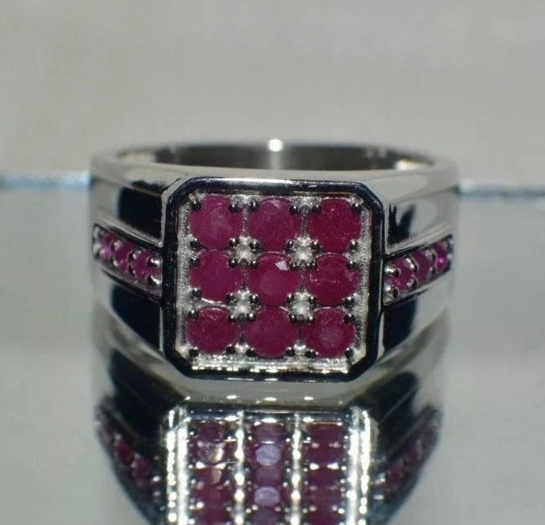Natural Ruby Ring In Sterling Silver 925 Sterling Silver Ring Men/'s Stylish ring Wedding Ring Wedding Band Gift For Him