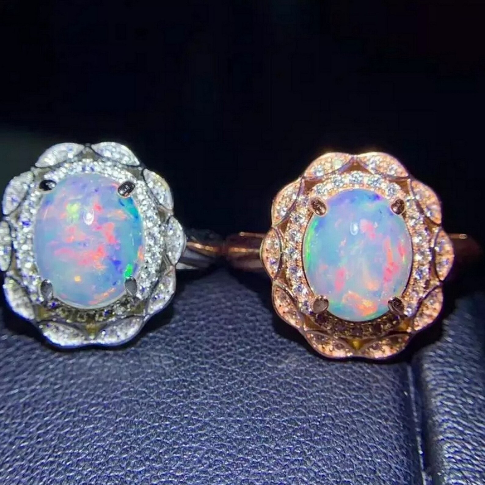 Natural Opal Ring in 925 Sterling Silver AAA Quality Fire - Etsy