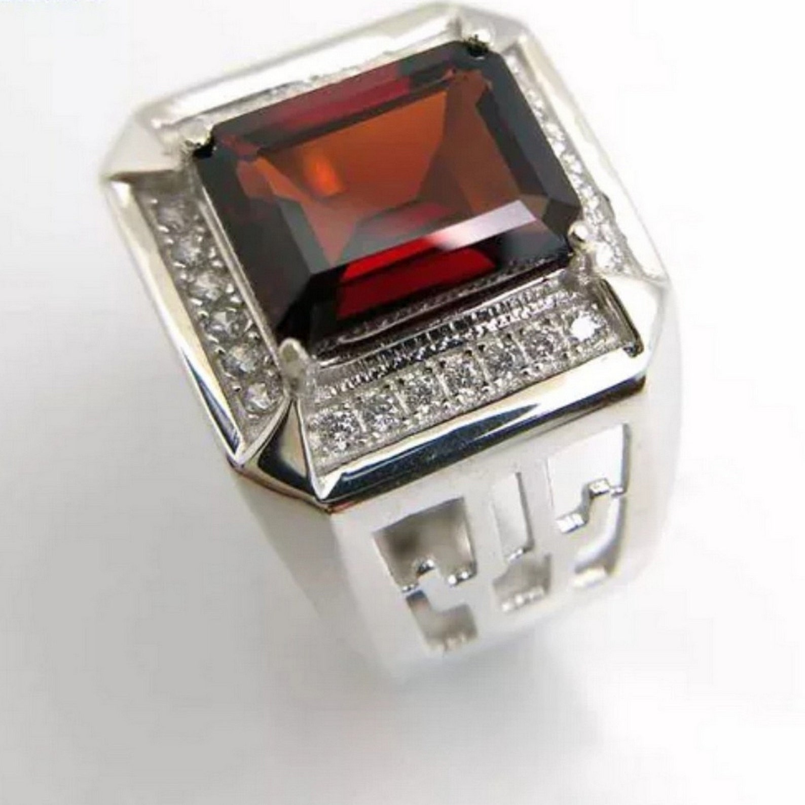 Natural Men Ring 925 Sterling Silver AAA Quality Etsy
