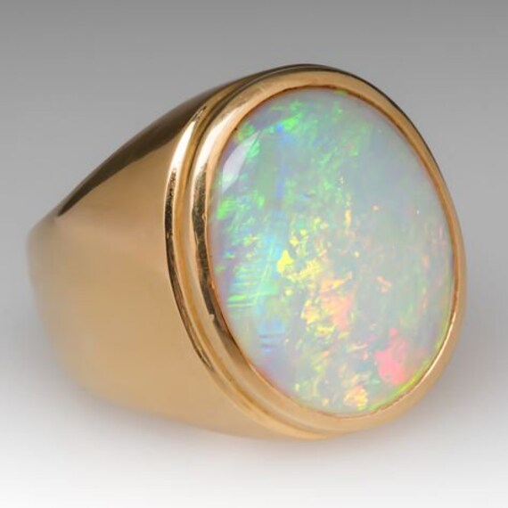 Fire opal deals ring men