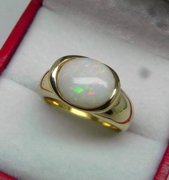 Opal stone ring design for man outlet