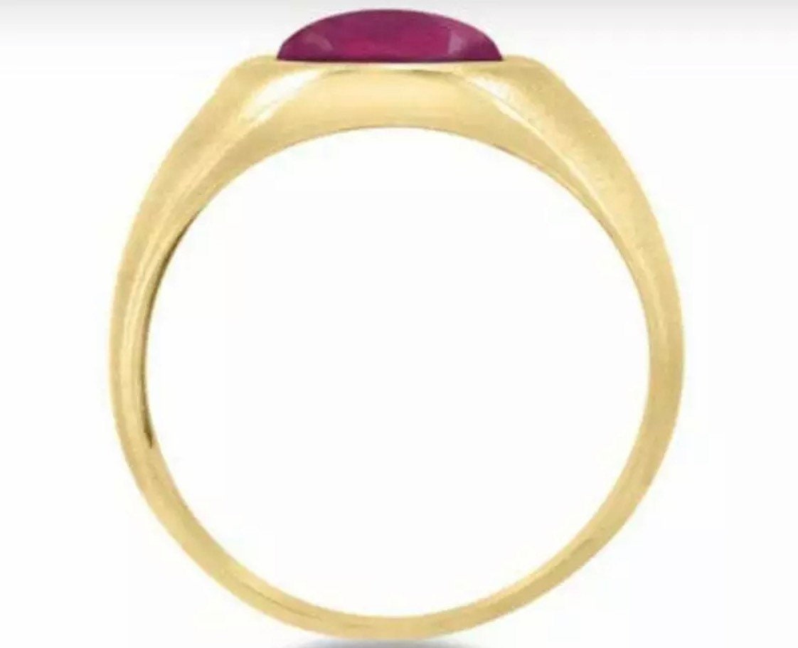 Ruby Ring In Silver For Men Gold Platted Faceted Ruby Ring Etsy