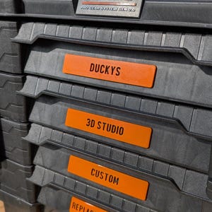 Custom Labels for Ridgid Pro Gear Gen 2.0 - Custom Snap-In Nameplates - No Glue Required image 1