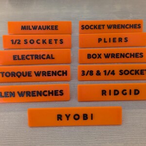 Ridgid Pro Gear Gen 2.0 Replacement Labels - Custom Snap-In Nameplates - No Glue Required image 6