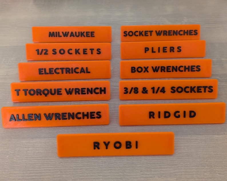Ridgid Pro Gear Gen 2.0 Replacement Labels - Custom Snap-In Nameplates - No Glue Required image 6