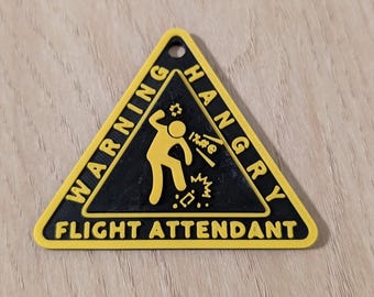 Etichetta bagaglio assistente di volo – Avvertenza Umorismo da fame Identificazione bagaglio