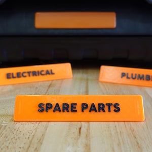 Ridgid Pro Gear Gen 2.0 Replacement Labels - Custom Snap-In Nameplates - No Glue Required image 1