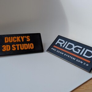 Ridgid Pro Gear Gen 2.0 Replacement Upper Name Label - Custom Snap-In Nameplate image 6