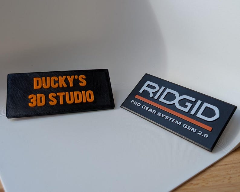 Ridgid Pro Gear Gen 2.0 Replacement Upper Name Label - Custom Snap-In Nameplate image 6