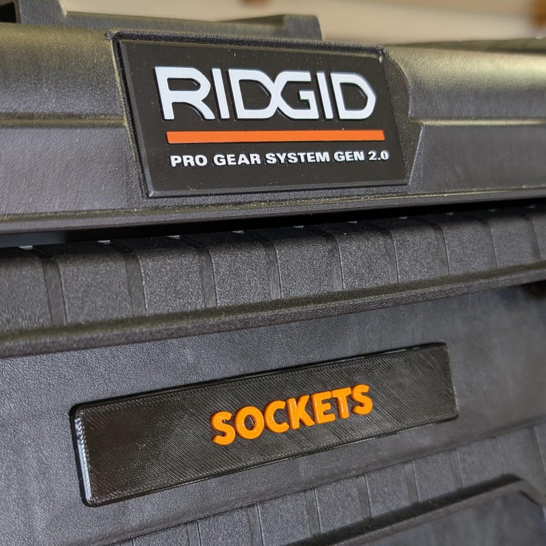 Ridgid Pro Gear Gen 2.0 Replacement Labels - Custom Snap-In Nameplates - No Glue Required image 7