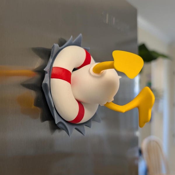 Decoración magnética para puerta con forma de trasero de pato - Imán para cruceros y viajes