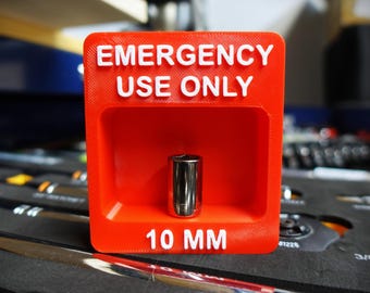 10mm Socket Holder: Magnetic Tool Box Gift (Stocking Stuffer for Men, Dads and Mechanics!)