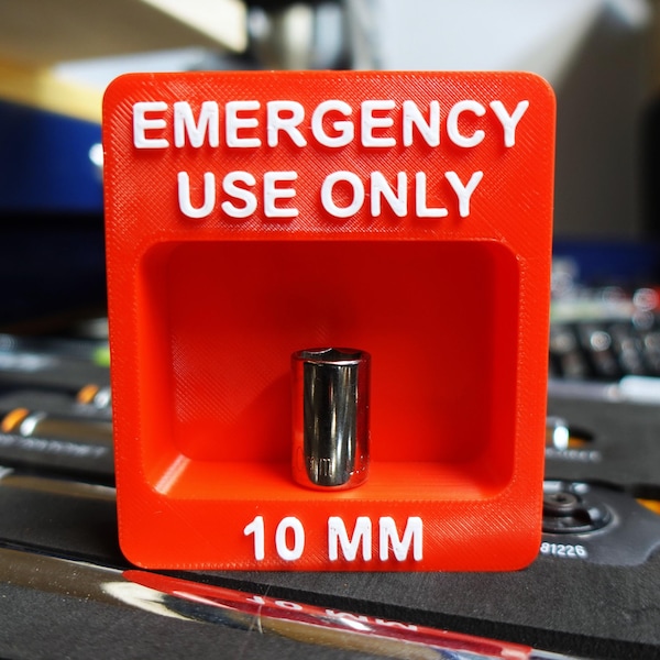 10mm Socket Holder: Magnetic Tool Box Gift (Stocking Stuffer for Men, Dads and Mechanics!)