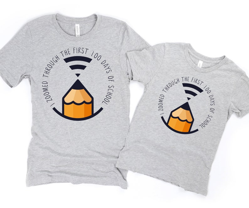 2021 Teacher Shirt Gift Happy 100th Day of School Quarantine Masks COVID Pandemic I Zoomed Through The First 100 Days of School