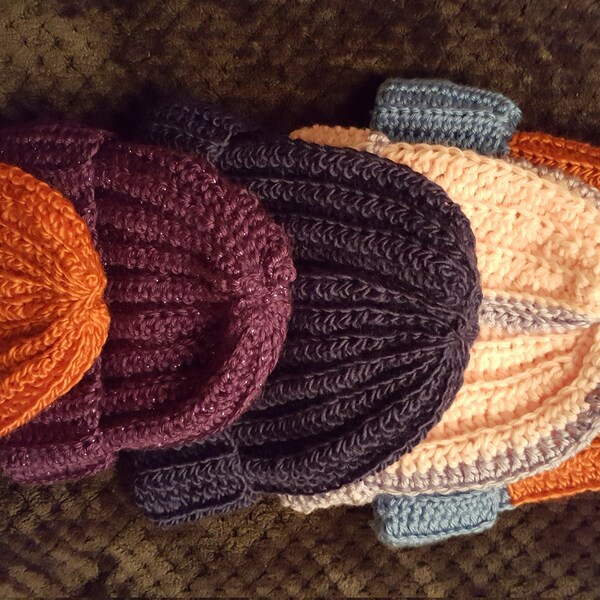 Crochet hats, ribbed crochet hats, hats crochet, winter hats, winter hats crochet