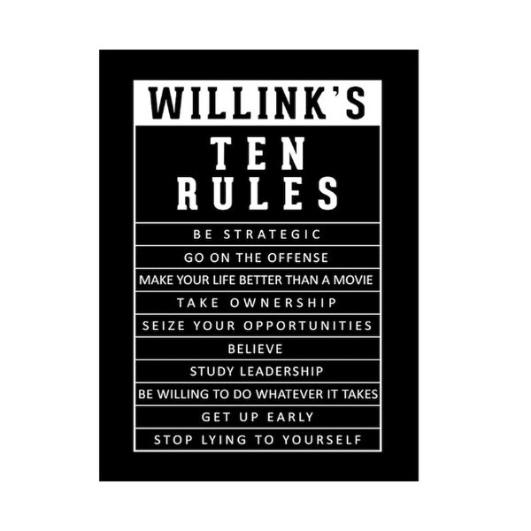 Jocko Willink's Ten Rules Poster: Navy Seal Inspiration