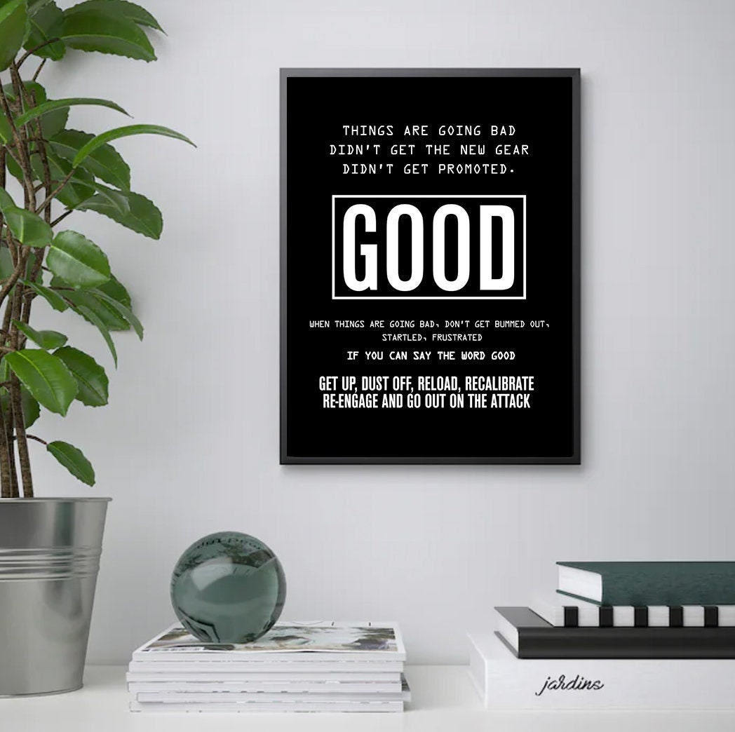 Jocko Willink / Cita de Jocko Willink / Póster enmarcado / Etsy México