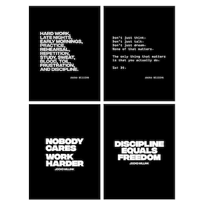 4 IN 1 bundle set Jocko Willink Quote | Digital Downloads | Motivation | Inspiration | Extreme Ownership | Positivity | DIY Poster | Good