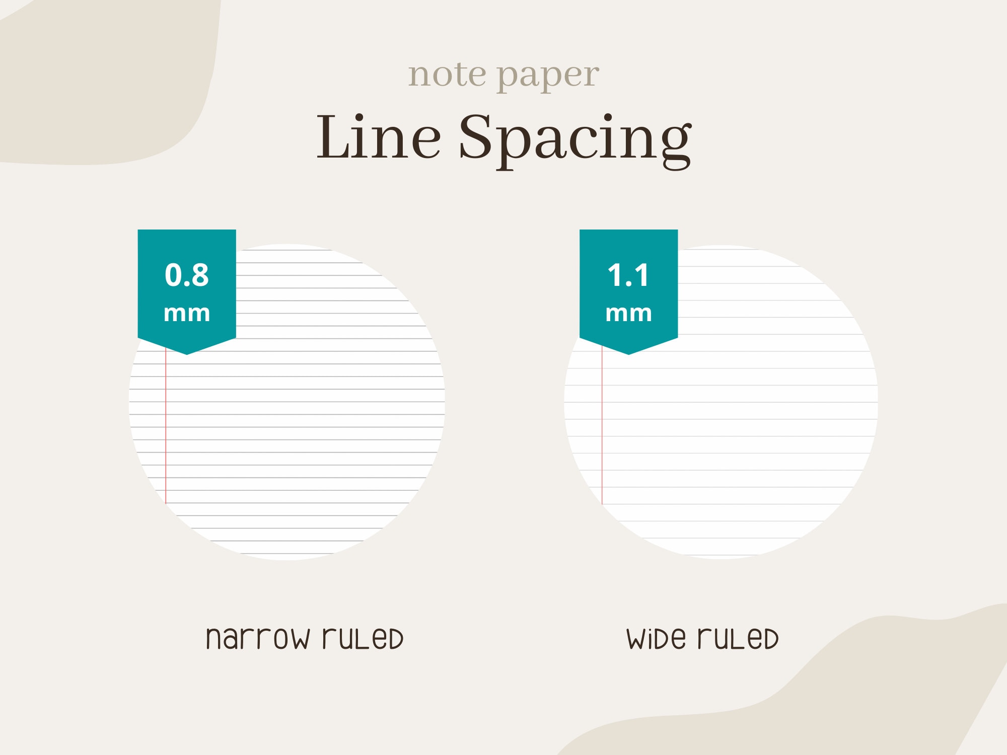 Printable Digital Files of White Lined NOTE Pads (A4, Letter, Legal ...