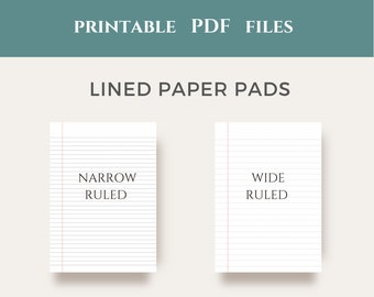 narrow lined paper etsy