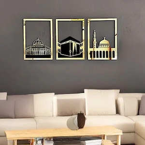 Kaaba, Masjid Al Aqsa, Masjid An Nabawi, Islamic wall art, Masjid Al Haram, Islamic home decor, Islamic gifts, Ramadan wall art, Eid gifts