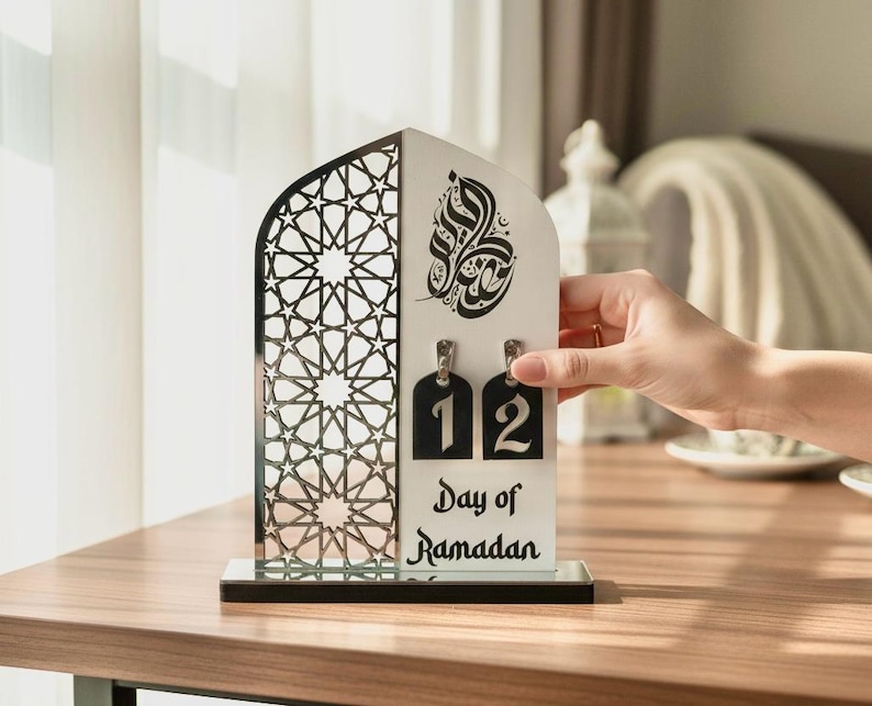 Ramadan Day Decor: Islamic Table Decor, Muslim Gift Silver