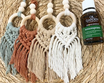 Macrame boho car diffuser