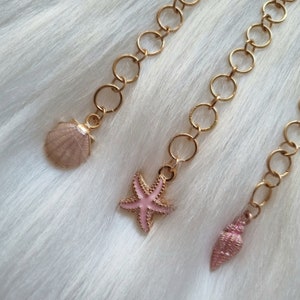 Knitting row counter summer beach themed pink-tones | Chain row counter | 4, 6, 8, 10, 12 rings | customizable