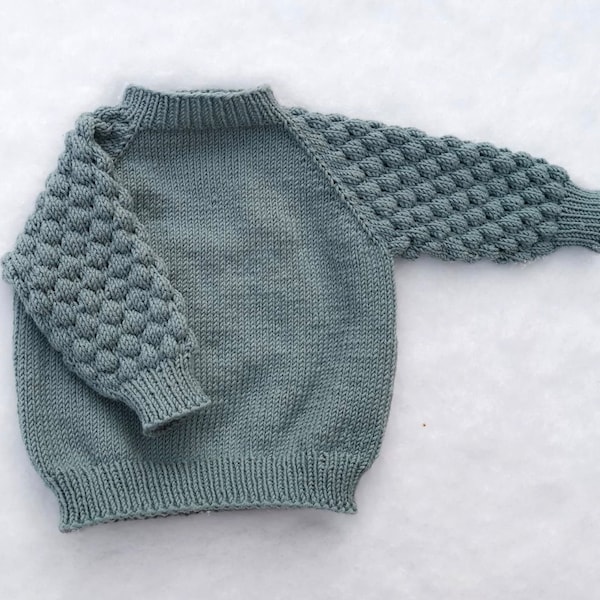 Bubble Sweater Children DK - knit pattern|Garment pattern|Instant Download|Beginner friendly|Winter knit|Simple knitting pattern