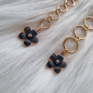 Knitting row counter flower black | Chain row counter | 4, 6, 8, 10, 12 rings | customizable